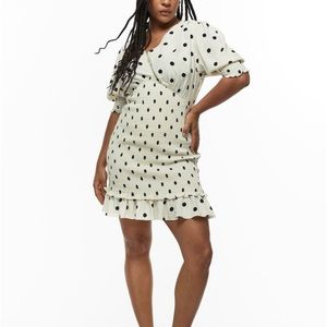 H&M polka dot ruffle dress